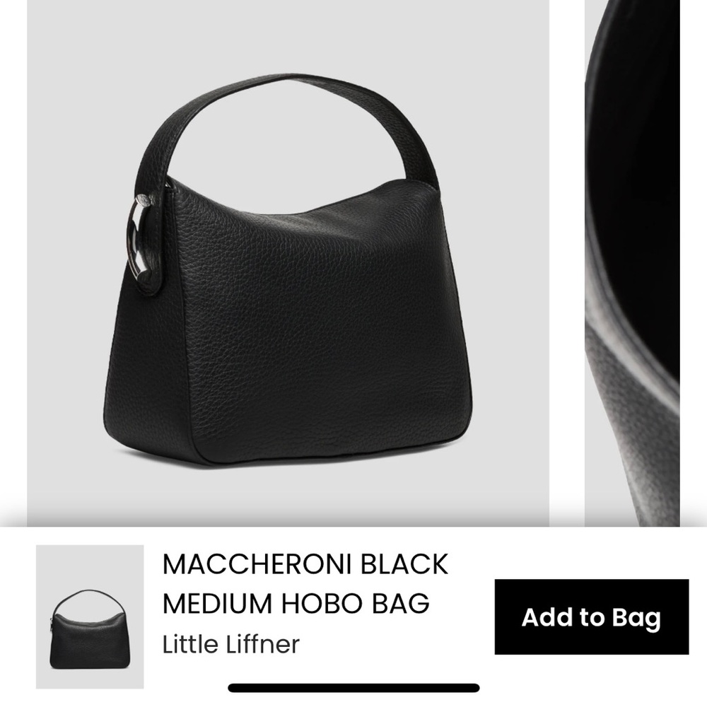 Little liffner black medium-sized leather bag